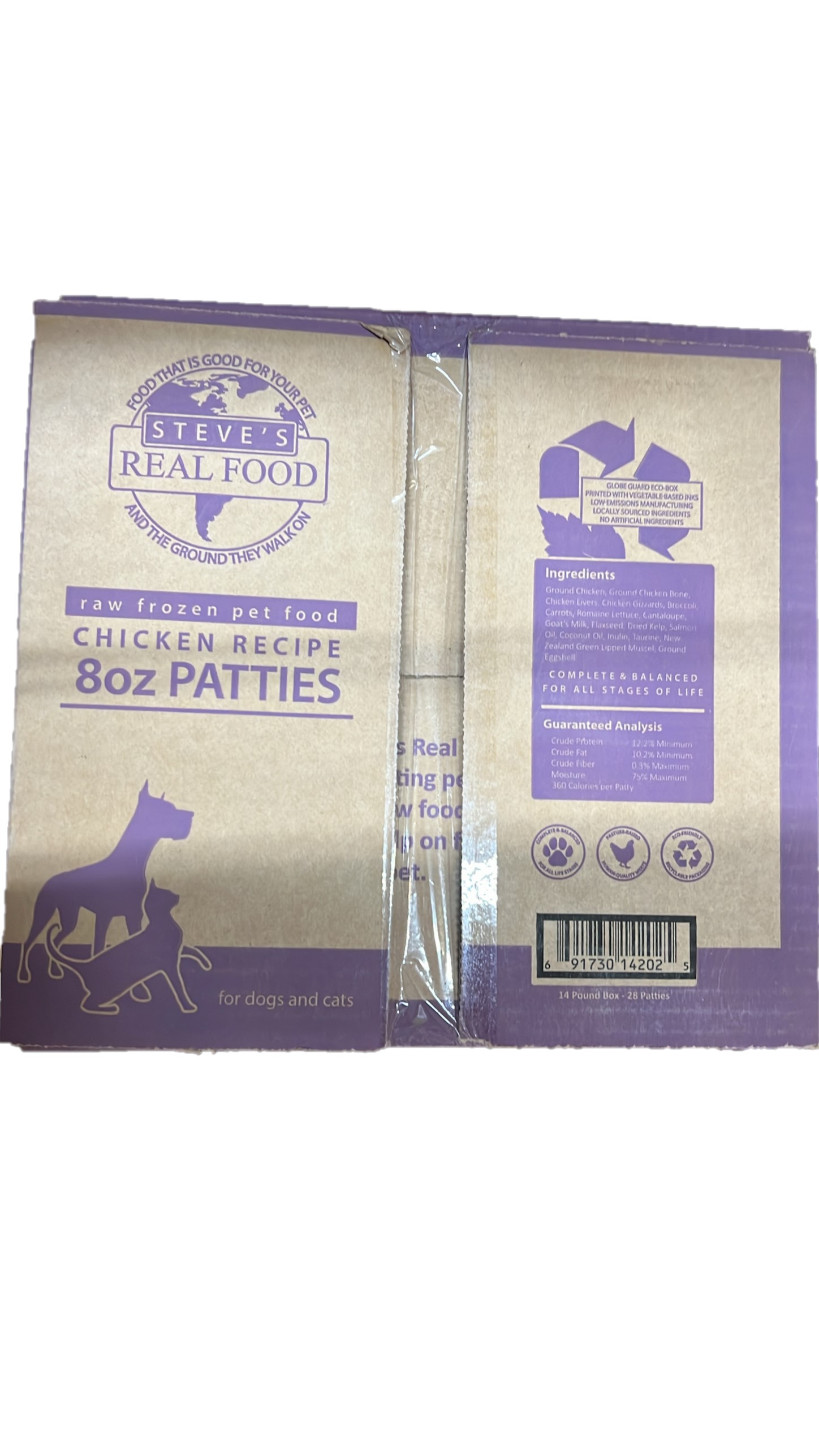 14Lb Steve's Chicken Patties For Dogs & Cats - Health/First Aid